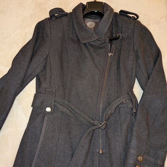 Women drak grey coat, knee length, Vince Camuto size small - Picture 2 of 8
